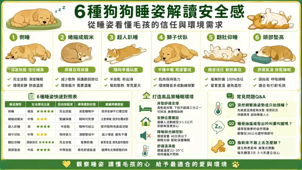 狗狗睡姿隱藏的祕密:從 6 種常見姿勢看懂毛孩的信任度與安全感