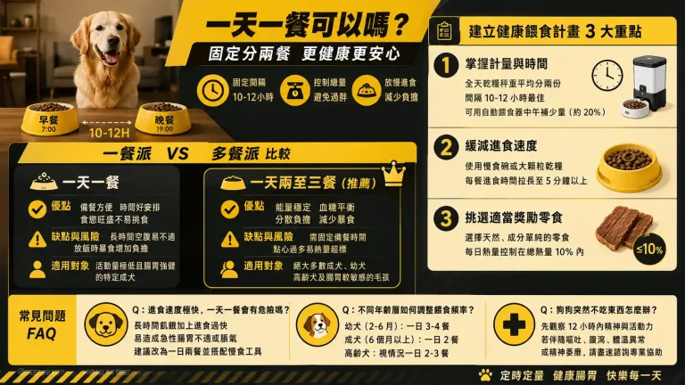 狗狗一天只吃一餐可以嗎？別讓長時間空腹傷了腸胃！餵食頻率全解析