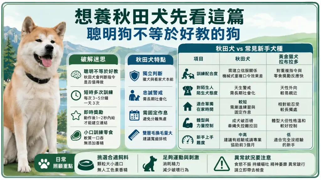 想養秋田犬先看這篇:聰明狗不等於好教的狗