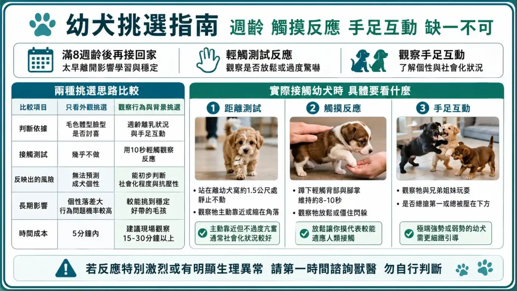 幼犬挑選指南:週齡、觸摸反應、手足互動,缺一不可